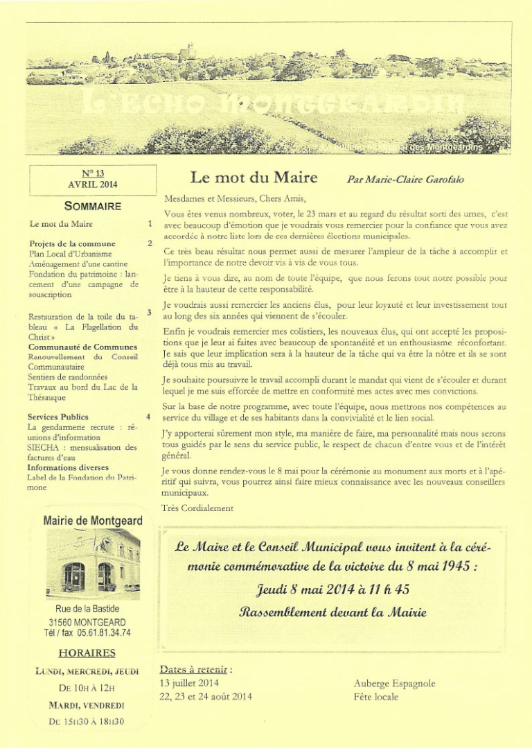L’Echo Montgeardin 13 (avr. 2014)