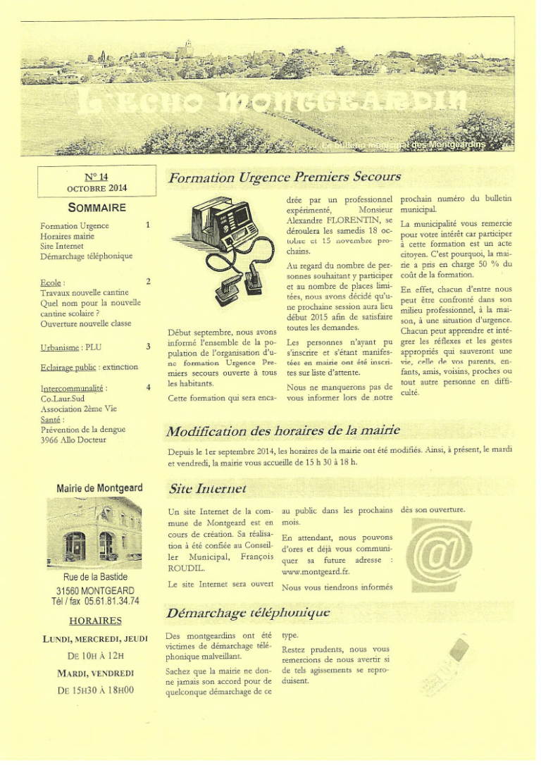 L’Echo Montgeardin 14 (oct. 2014)