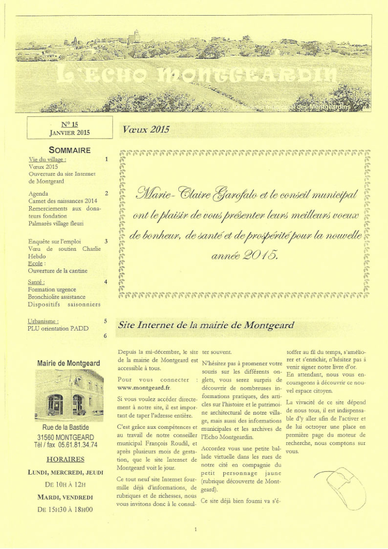 L’Echo Montgeardin 15 (jan. 2015)