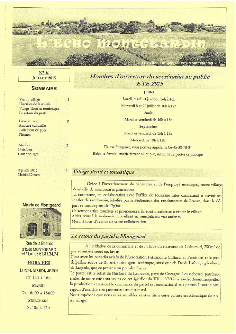 L’Echo Montgeardin 16 (juill. 2015)