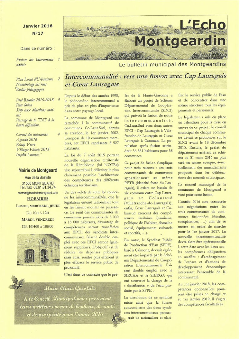 L’Echo Montgeardin 17 (jan. 2016)