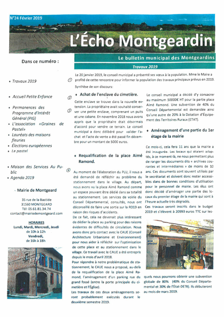 L’Echo Montgeardin 24 (déc. 2019)