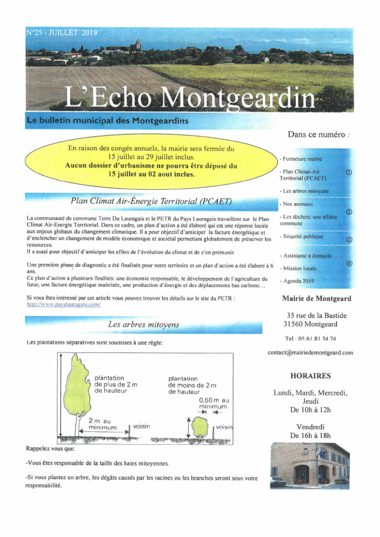 L’Echo Montgeardin 25 (juil. 2019)