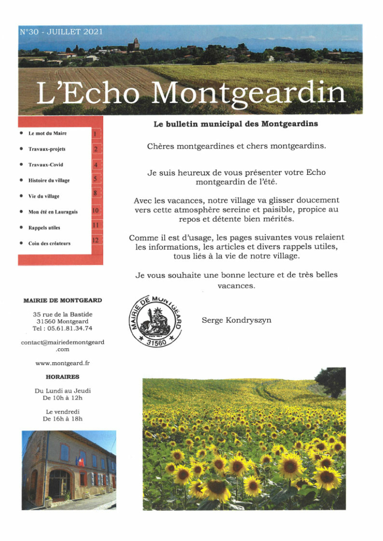 L’Echo Montgeardin 30 (juill. 2021)