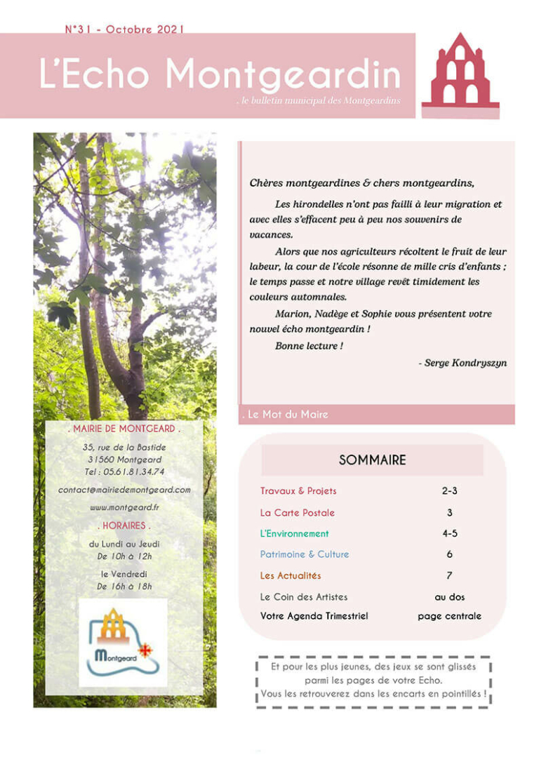 L’Echo Montgeardin 31 (oct. 2021)