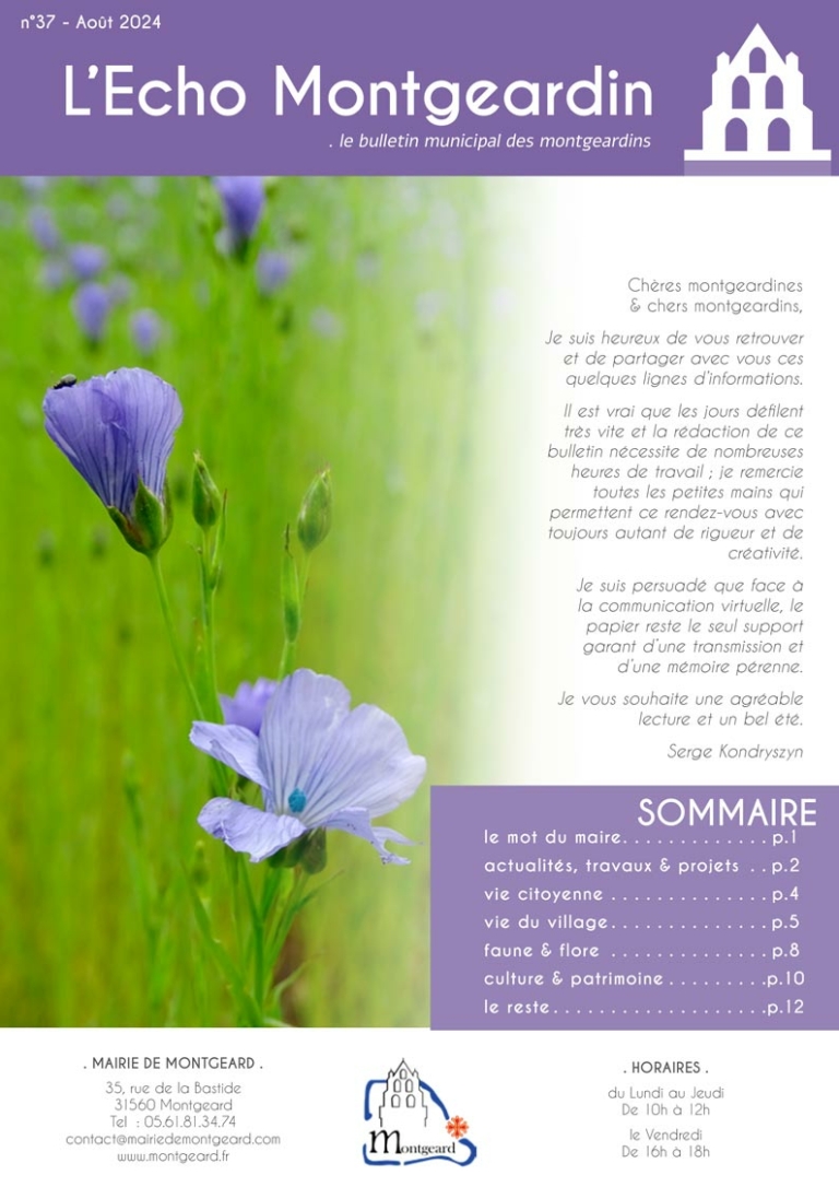 L’Echo Montgeardin 37 (août 2024)