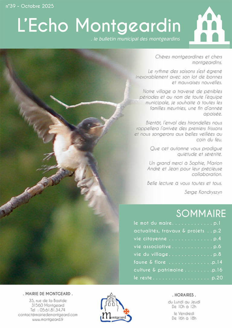 L’Echo Montgeardin 39 (octobre 2025)